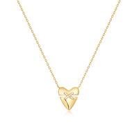 Ania Haie Gold Heart Kiss Pavé Necklace N057-02G - Elegant - Gold Plated / Sterling Silver / Zirconia