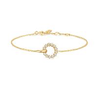 Ania Haie Gold Interlinked Circles Pavé Bracelet B056-01G - - Gold Plated / Sterling Silver / Zirconia