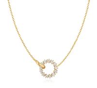 Ania Haie Gold Interlinked Circles Pavé Necklace N056-01G - - Gold Plated / Sterling Silver / Zirconia