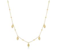 Ania Haie Gold Leaf Station Necklace | Acotis Jewellery - Gold Plated