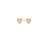 Ania Haie Gold Pavé Heart Stud Earrings | Acotis Jewellery - Gold Plated