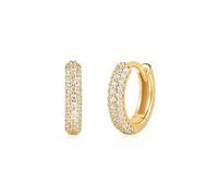 Ania Haie Gold Pavé Huggies E057-04G - Elegant Styling | Acotis - Gold Plated / Sterling Silver / Zirconia