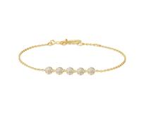 Ania Haie Gold Multi Beaded Chain Bracelet - Sterling Silver / 14ct Gold Plated / Cubic Zirconia