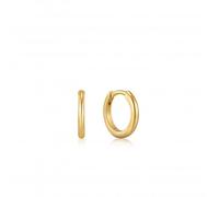 Ania Haie Gold Smooth Mini Huggie Hoop Earrings E035-16G - Premium Finish - Gold Plated / Sterling Silver