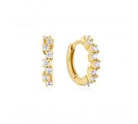 Ania Haie Gold Sparkle Cluster Huggie Hoop Earrings E047-09G - Refined - Sterling Silver / Gold Plated
