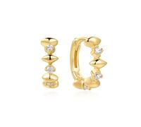 Ania Haie Gold Sparkle Huggies E061-05G - Refined Craftsmanship - Gold Plated / Sterling Silver / Zirconia