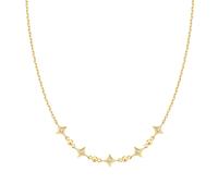 Ania Haie Gold Sparkling Star Station Necklace N064-04G - Exclusive Design - Sterling Silver / 14ct Gold Plated / Cubic Zirconia