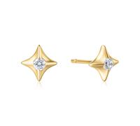 Ania Haie Gold Sparkling Star Stud Earrings E064-02G - Polished Quality | - Sterling Silver / 14ct Gold Plated / Cubic Zirconia