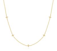 Ania Haie Gold Stars Station Necklace N061-04G - Elegant Styling - Gold Plated / Sterling Silver / Zirconia