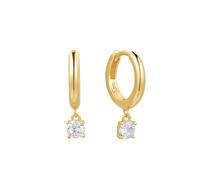 Ania Haie Gold Tone Drop Solitaire Huggies