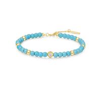 Ania Haie Gold Lab Created Turquoise Bracelet - Sterling Silver / 14ct Gold Plated / Created Turquoise / Cubic Zirconia