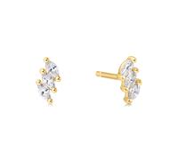 Ania Haie Gold Triple Marquise Stud Earrings E063-01G - Timeless Design | - Sterling Silver / 14ct Gold Plated / Cubic Zirconia