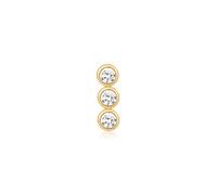 Ania Haie Gold Triple Stone Bezel Barbell Single Earring - Gold Plated