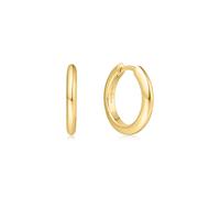 Ania Haie Gold Tube Small Huggie Hoop Earrings E062-01G - Refined - Sterling Silver / 14ct Gold Plated