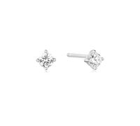 ANIA HAIE Heart Hunter Women's Stud Earrings 925 Sterling Silver Set with 2 Cubic Zirconia Size 4 mm in Gift Box, 4 mm, Sterling Silver, Cubic Zirconia