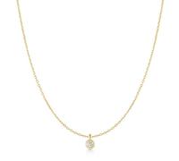 Ania Haie Luna Gaze Gold Classic Bezel Set Solitaire Necklace