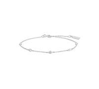 ANIA HAIE Melodic Poet Multi Rhombus Station Women's Bracelet in Sterling Silver with Cubic Zirconia and 4 Silver Diamonds, Length 16.5 cm + 2 cm Extender, Gift Box Included