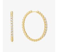 Ania Haie Miss Dainty 14ct Gold Plated Large Cubic Zirconia Bead Hoop Earrings E065-05G