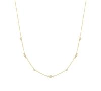 ANIA HAIE Miss Dainty Sparkling Bezel Women's Necklace 14K Gold Plated 925 Sterling Silver with 13 Cubic Zirconia Stones Length 38 cm + 5 cm Extension with Gift Box