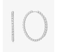 Ania Haie Miss Dainty Sterling Silver Large Cubic Zirconia Bead Hoop Earrings E065-05H