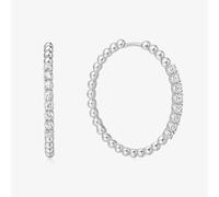 Ania Haie Miss Dainty Sterling Silver Large Cubic Zirconia Bead Hoop Earrings E065-05H