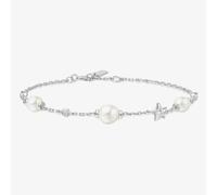 Ania Haie Miss Dainty Sterling Silver Pearl Star Bracelet B065-05H
