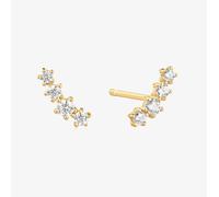 Ania Haie Miss Twinkle 14ct Gold Plated Cubic Zirconia Climber Stud Earrings E056-02G