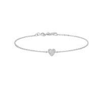 Ania Haie Pavé Heart Bracelet in Silver - Sterling Silver / Rhodium Plated / Cubic Zirconia