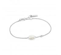 Ania Haie Rhodium Pearl Bracelet B019-01H - Modern Style | Acotis Diamonds - Sterling Silver / Rhodium Plated / Pearl