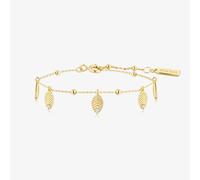 Ania Haie Ripple Joy 14ct Gold Plated Leaf Station Bracelet B073-05G