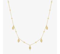 Ania Haie Ripple Joy 14ct Gold Plated Leaf Station Chain N073-06G
