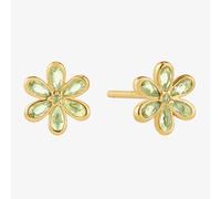 Ania Haie Ripple Joy 14ct Gold Plated Mint Green Floral Stud Earrings E073-06G