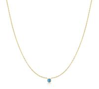 Ania Haie Ripple Joy Gold Bezel Set Lab Created Turquoise Solitaire Necklace