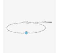 Ania Haie Ripple Joy Silver Bezel-Set Lab-Created Turquoise Solitaire Bracelet B073-01H