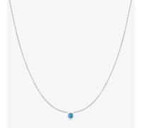 Ania Haie Ripple Joy Silver Bezel-Set Lab-Created Turquoise Solitaire Necklace N073-01H