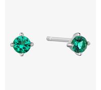 Ania Haie Ripple Joy Silver Green Cubic Zirconia Stud Earrings E073-01H