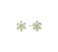 Ania Haie Ripple Joy Silver Mint Green Floral Stud Earrings