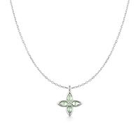 Ania Haie Ripple Joy Silver Mint Green Lucky Clover Necklace