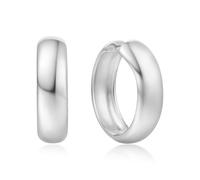 Ania Haie Silver Chubby Large Huggie Hoop Earrings E064-08H - Exclusive - Sterling Silver / Rhodium Plated
