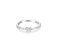 Ania Haie Silver Cross Ring - Size 52 - Rhodium Plated / Sterling Silver / Zirconia
