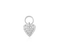 Ania Haie Silver Heart Pavé Earring Charm EC060-05H - Bold - Rhodium Plated / Sterling Silver / Zirconia