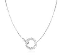 Ania Haie Silver Interlinked Circles Pavé Necklace N056-01H - - Rhodium Plated / Sterling Silver / Zirconia