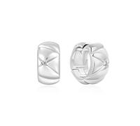 Ania Haie Silver Kiss Hoops E057-05H - Rhodium Plated / Sterling Silver / Zirconia