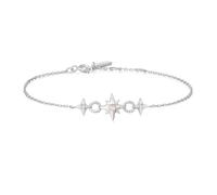 Ania Haie Silver Linked Star Bracelet B063-05H - Exclusive Design | Acotis - Sterling Silver / Rhodium Plated / Kyoto Opal / Cubic Zirconia