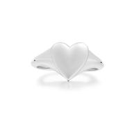 Ania Haie Silver Love Signet Ring - Size 56 - Rhodium Plated / Sterling Silver