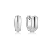 Ania Haie Silver Mini U-shaped Huggie Hoop Earrings | Acotis - Sterling Silver / Rhodium Plated