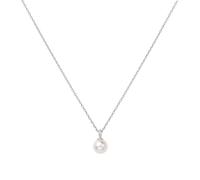 Ania Haie Silver Pearl Drop Pendant Necklace N065-01H - Polished Quality | - Sterling Silver / Rhodium Plated / Shell Pearl / Cubic Zirconia