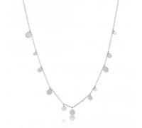 Ania Haie Silver Rhodium Plated Geometry Mixed Discs Necklace N005-01H - - Sterling Silver / Rhodium Plated