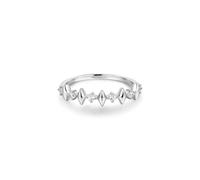 Ania Haie Silver Ring with Sparkle - Size 52 - Rhodium Plated / Sterling Silver / Zirconia
