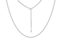 Ania Haie Silver Rolo Chain Necklace N062-04H - Elegant Styling | Acotis - Sterling Silver / Rhodium Plated